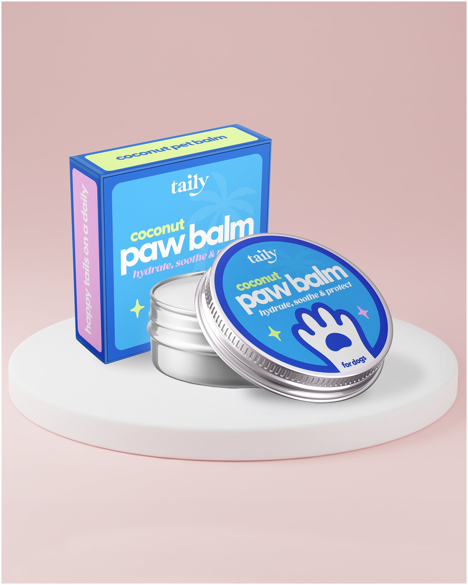 A container and packaging for Taily Paw Balm