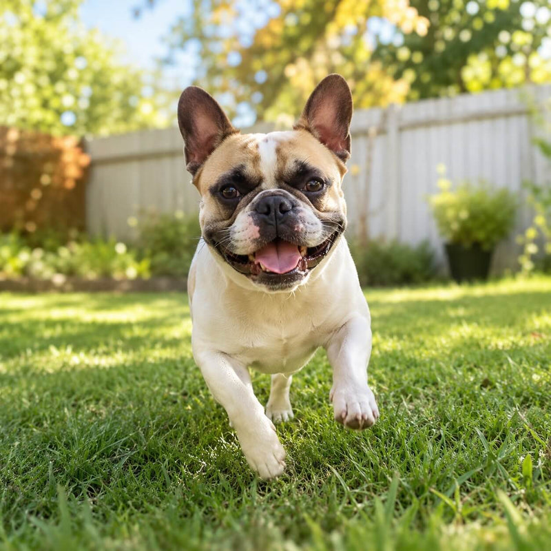 Happy dog enjoying the daily routine
